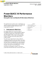 Preview for 1 page of Freescale Semiconductor PowerQUICC III Application Note