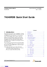 Preview for 1 page of Freescale Semiconductor T4240RDB Quick Start Manual