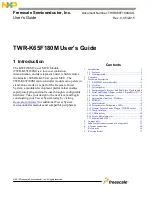 Предварительный просмотр 1 страницы Freescale Semiconductor TWR-K65F180M User Manual