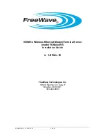 Preview for 1 page of FreeWave FGRplusRE Installation Manual