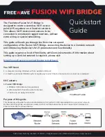 FreeWave Fusion Wi-Fi Bridge Quick Start Manual preview