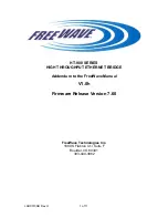 FreeWave HT-900 Series Addendum preview