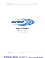 Preview for 1 page of FreeWave LRS455 SERIES Installation Manual