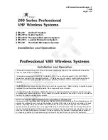 Preview for 1 page of FREEWAY ATW-251 Installation And Operation Manual