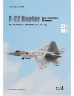 Предварительный просмотр 1 страницы Freewing F-22 Raptor Instruction Manual