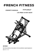 FRENCH FITNESS FF-PLHSLP Owner'S Manual preview