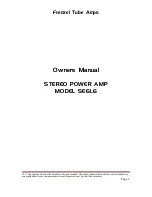 FRENZEL SE6L6 Owner'S Manual preview