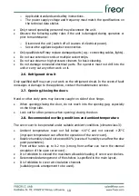 Preview for 10 page of freor VEGA SPACE S HG Operation Manual