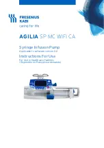 Fresenius Kabi AGILIA SP MC WIFI CA Instructions For Use Manual preview