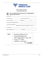 Preview for 69 page of Fresenius Medical Care 460018 Operator'S Manual