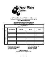 Fresh Water Systems PharMate SQC Series Installation, Operation & Maintenance Manual preview