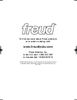 Preview for 52 page of Freud FT1700VCE Operating Instructions Manual