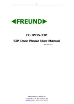 Freund FE-IPDS-23P User Manual предпросмотр