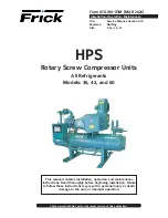 Preview for 1 page of Frick HPS 36 Installation Manual