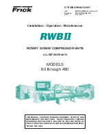 Preview for 1 page of Frick RWB II 480 Installation Operation & Maintenance