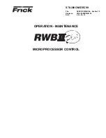 Frick RWB II Plus Operation & Maintenance Manual предпросмотр