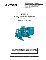 Preview for 1 page of Frick RWF II 100 Installation, Operation And Maintenance Instructions