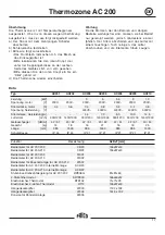 Предварительный просмотр 17 страницы Frico Thermozone AC 200 Series Assembly And Operation Instructions Manual