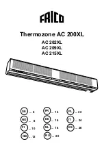 Предварительный просмотр 1 страницы Frico Thermozone AC 200XL Manual