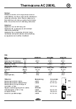 Предварительный просмотр 7 страницы Frico Thermozone AC 200XL Manual