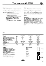 Предварительный просмотр 15 страницы Frico Thermozone AC 200XL Manual