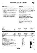 Предварительный просмотр 19 страницы Frico Thermozone AC 200XL Manual