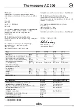 Preview for 35 page of Frico Thermozone AC 300 Installation And Operating Instructions Manual