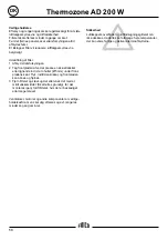 Предварительный просмотр 58 страницы Frico Thermozone AD 200 W Series Assembly And Operating Instructions Manual