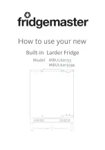 Fridgemaster MBUL60133 Manual preview