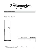 Предварительный просмотр 1 страницы Fridgemaster MC55224D Instruction Manual