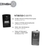 FRIEDLAND VisioCam VIS3121 Installation And Use Manual preview