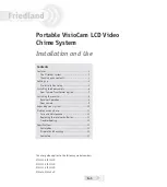 Preview for 2 page of FRIEDLAND VisioCam VIS3121 Installation And Use Manual