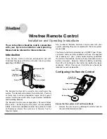 FRIEDLAND Wirefree Remote Control Installation And Operating Instructions preview