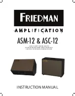 Preview for 1 page of Friedman ASC-12 Instruction Manual