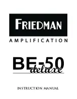 Preview for 1 page of Friedman BE-50 deluxe Instruction Manual