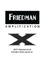 Friedman Phil X Signature Instruction Manual preview