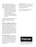 Preview for 8 page of Friedman RUNT Instruction Manual