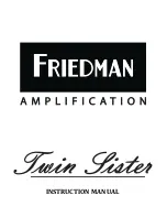 Предварительный просмотр 1 страницы Friedman Twin Sister Instruction Manual