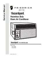 Предварительный просмотр 1 страницы Friedrich 2010 HAZARDGARD SH15M30A Service Manual