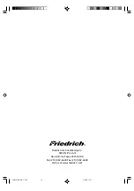 Предварительный просмотр 52 страницы Friedrich AIR CONDITIONER CEILING SUSPENSION TYPE P/N9362292054 Operating Manual