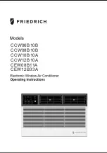 Friedrich CCW06B10B Operating Instructions Manual preview