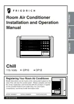 Preview for 1 page of Friedrich Chill CP12G10B Installation And Operation Manual