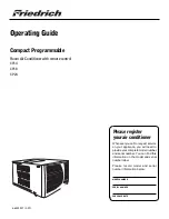 Friedrich Chill CP18 Operating Manual предпросмотр