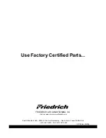 Предварительный просмотр 24 страницы Friedrich CP05C10 Service And Parts Manual