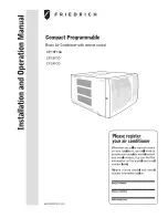 Предварительный просмотр 1 страницы Friedrich CP15F10 Installation And Operating Manual