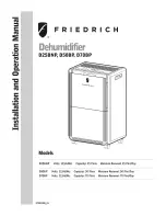 Friedrich D25BNP Installation And Operation Manual preview