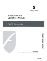 Friedrich DWC1 Installation And Operation Manual предпросмотр