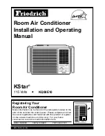 Friedrich KStar KQ08E10 Installation And Operating Manual preview