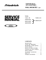 Preview for 1 page of Friedrich KUHL R-410A Service Manual