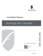 Friedrich M09YJ Installation Manual предпросмотр